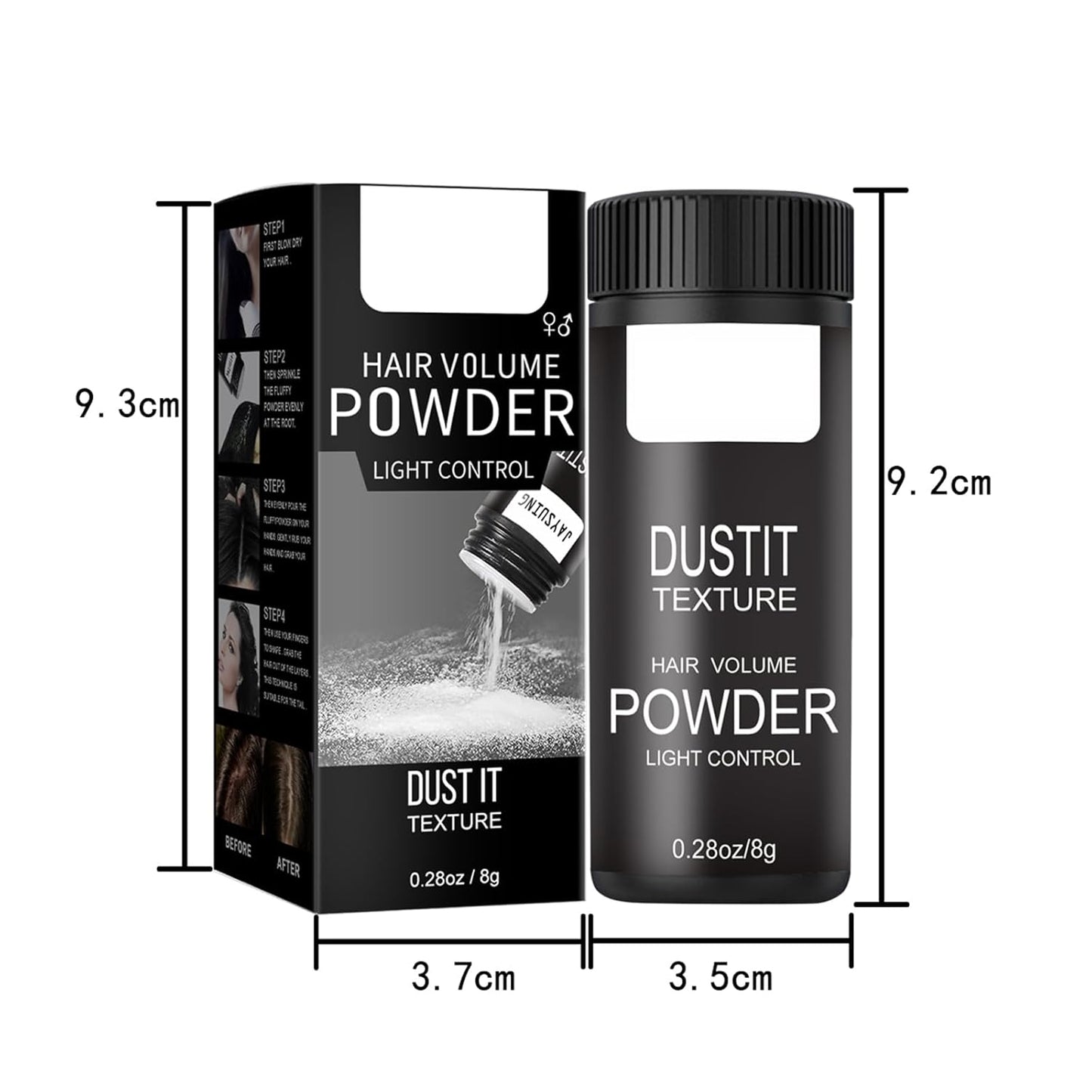 Hair Powder, Hair Fluffy Powder, Hair Volumising Powder, Hair Styling Powder, Volume Fluffy Hair Powder, Mattifying Hair Powder, Keep Hair Soft and Fluffy All Day Long(8G)
