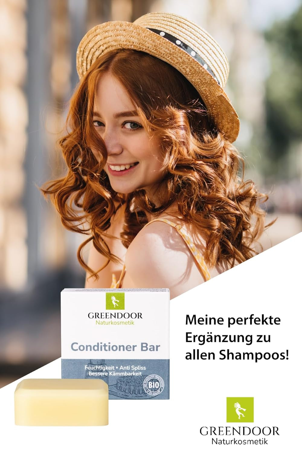 GREENDOOR Bio Shampoo Bar SPARSET HARMONY Honig & Rose 2 X 75G, Festes Haarshampoo Natürlich Ohne Sulfate, Naturkosmetik Mit Aloe Vera, Natur Haar-Pflege Haare