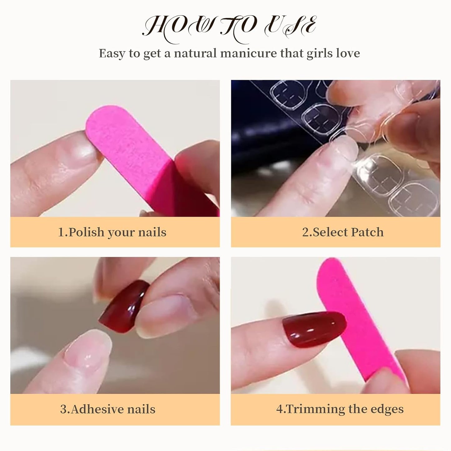 24 Pcs Gold Press on Nails French Tip Fake Nails,Press on Nails, Nägel Zum Aufkleben, Fake Nails, Fingernägel, Kunstnägel, Künstliche Nägel, Nails, Nail