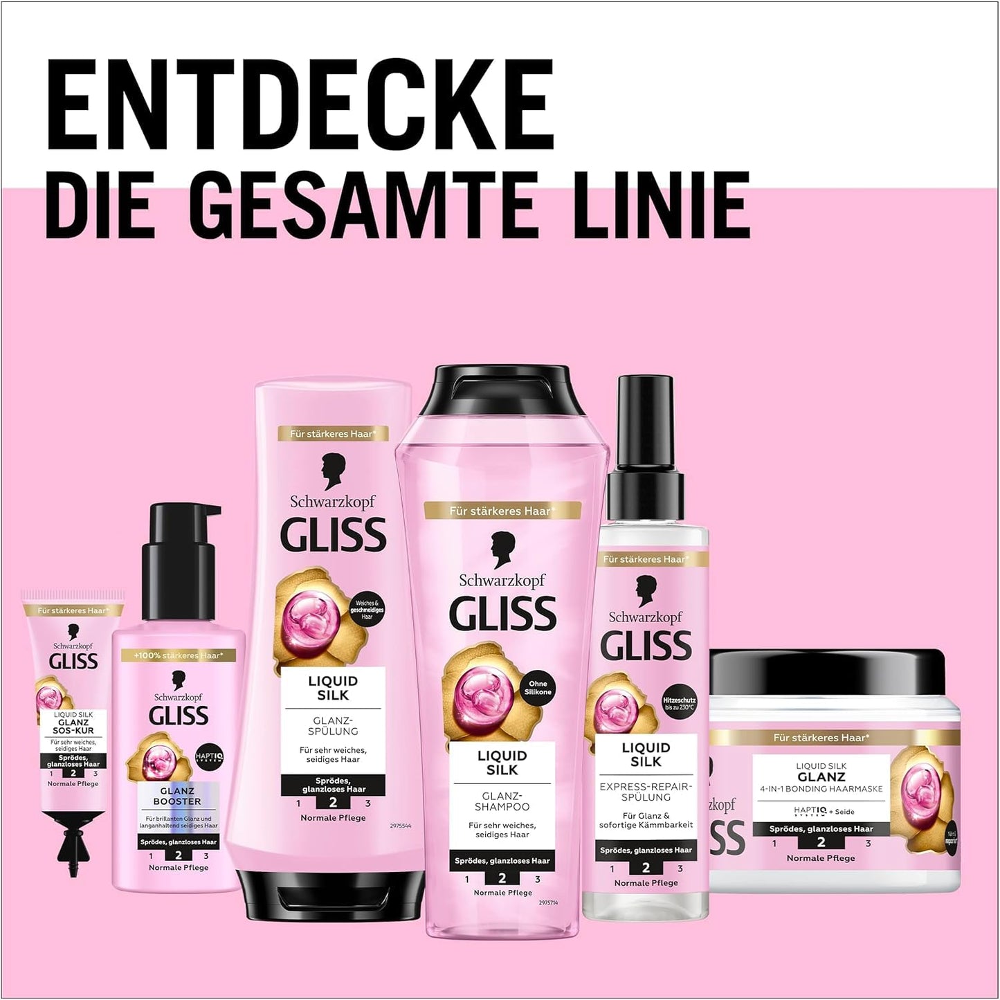 GLISS Glanz Booster Haarserum (100 Ml), Haarpflege Für Brillanten Glanz, Leave in Haarpflege & Gliss Night Elixier Ultimate Repair (100 Ml), Haarserum Regeneriert Geschädigtes Haar Im Schlaf