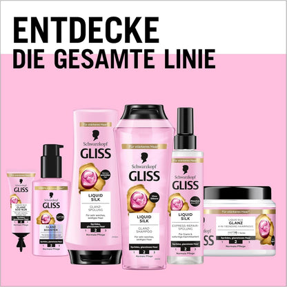 GLISS Glanz Booster Haarserum (100 Ml), Haarpflege Für Brillanten Glanz, Leave in Haarpflege & Gliss Night Elixier Ultimate Repair (100 Ml), Haarserum Regeneriert Geschädigtes Haar Im Schlaf