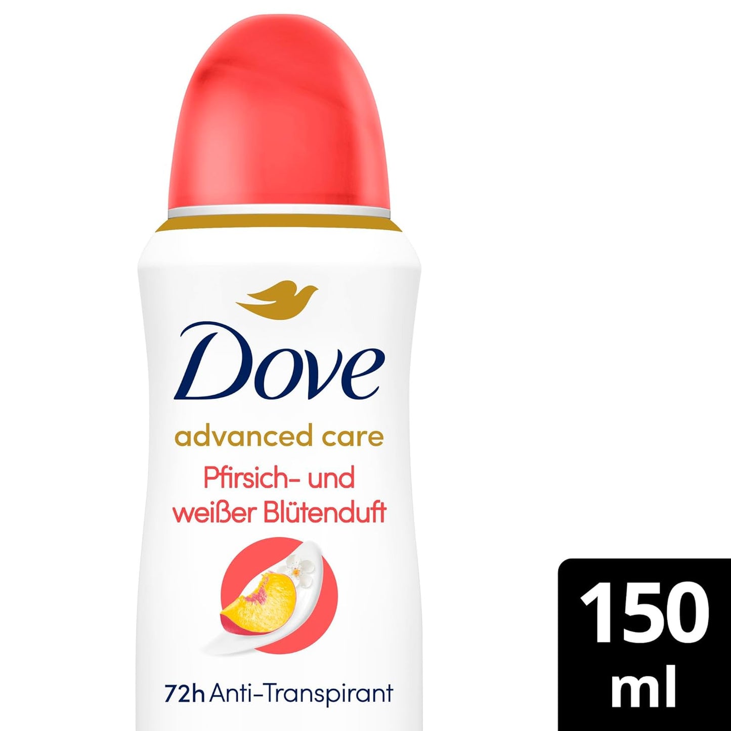 Dove Advanced Care anti Transpirant Deo-Spray Go Fresh Pfirsich- Und Weißer Blütenduft Mit Skin Hydration Technology 150 Ml