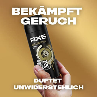 Axe Bodyspray Gold Temptation Ohne Aluminiumsalze 6X 150Ml