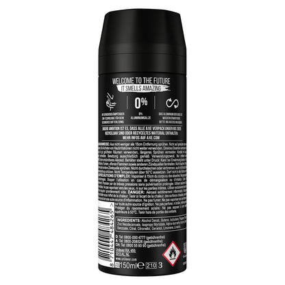Axe Bodyspray Black Deo Ohne Aluminium Sorgt 48 Stunden Lang Für Effektiven Schutz Vor Körpergeruch 150 Ml