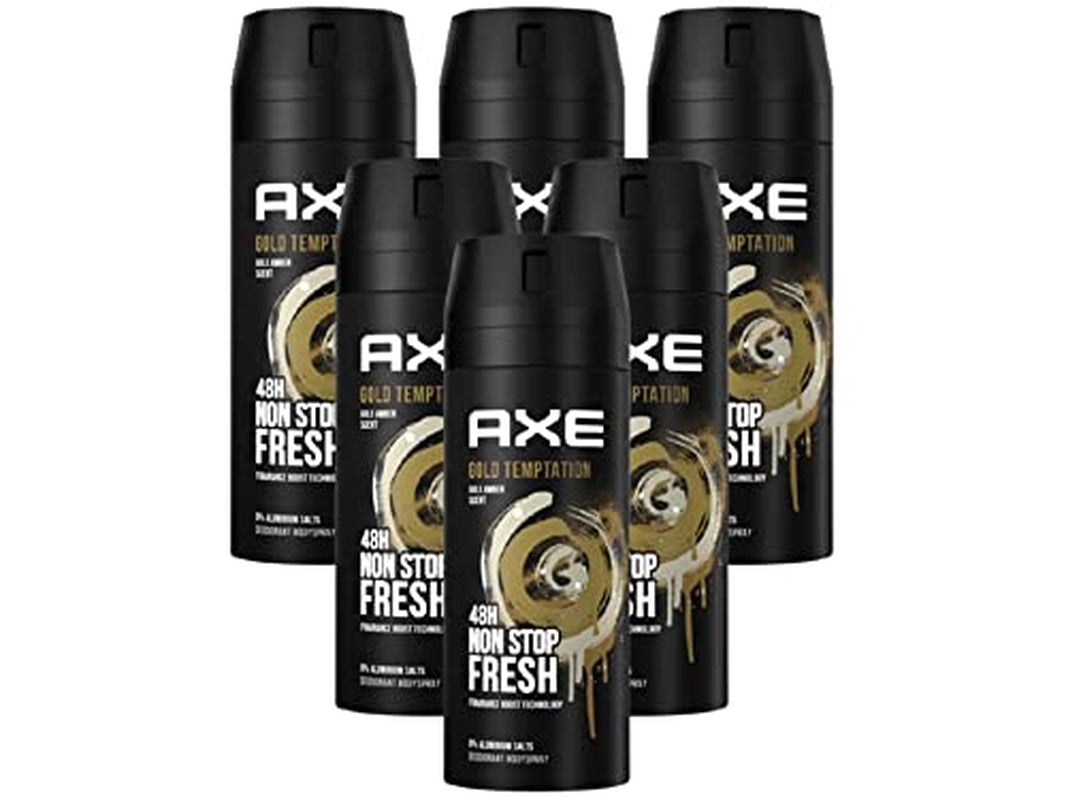 Axe Bodyspray Gold Temptation Ohne Aluminiumsalze 6X 150Ml