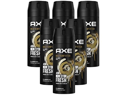 Axe Bodyspray Gold Temptation Ohne Aluminiumsalze 6X 150Ml