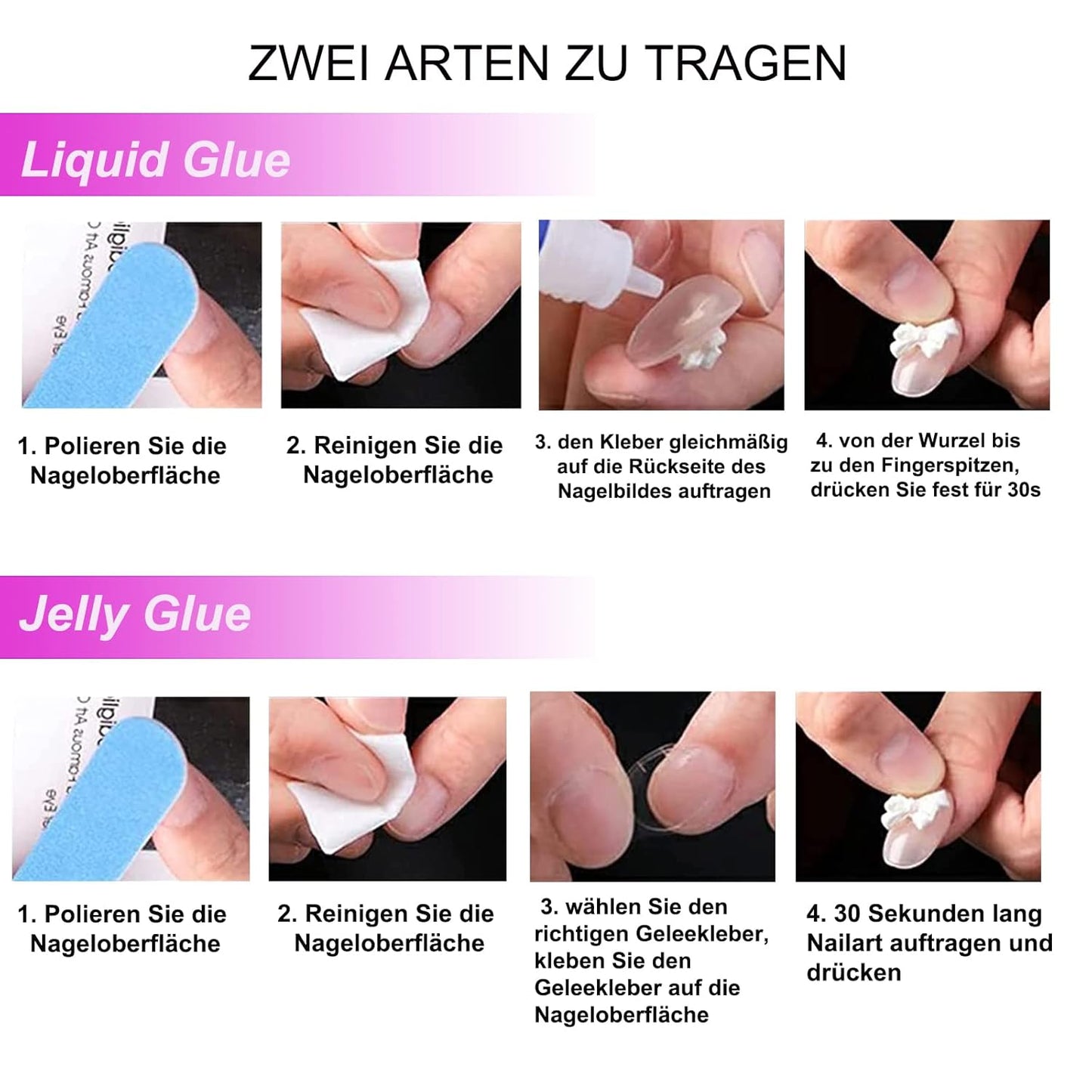 Mouyouglow Press on Nails Kurz,Almond Nude Blau French Chrome 3D Rot Gold Rib Cool Y2K Coquette Fake Nails Mit Nagelkleber,Goldene Red Blue Künstliche Fingernägel