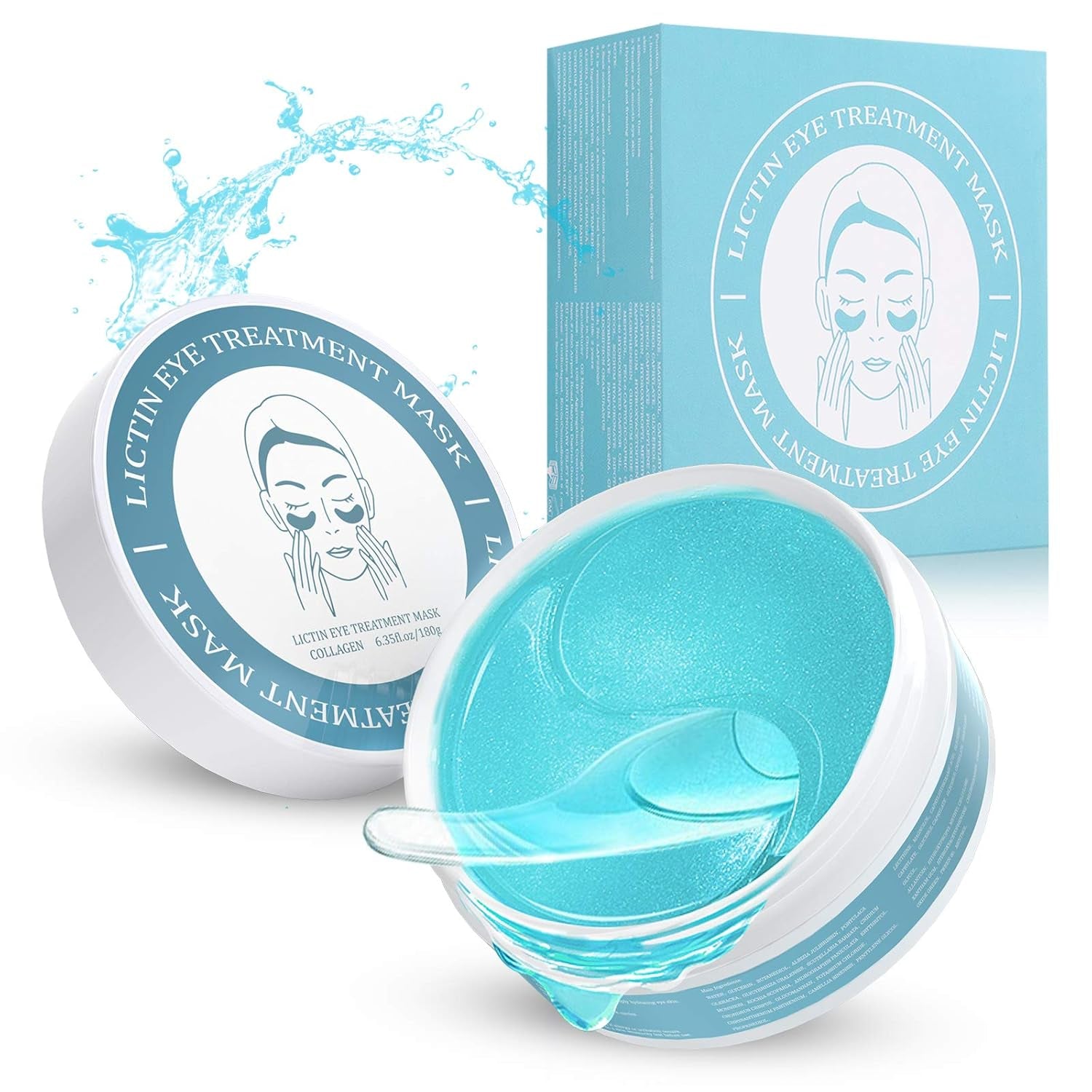 Lictin 30 Paar Collagen Augenpads Eye Pad Mask Gegen Augenringe anti Aging Augenpflege Eye Mask Feuchtigkeit Spendende anti Falten Eye Pad