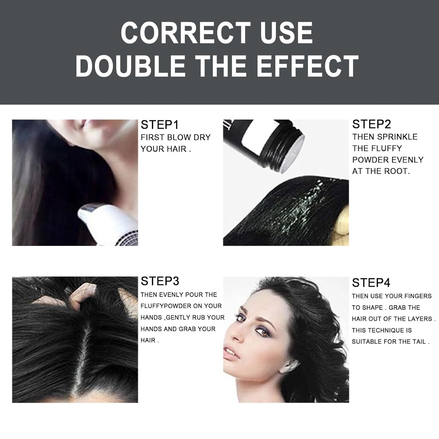 Hair Powder, Hair Fluffy Powder, Hair Volumising Powder, Hair Styling Powder, Volume Fluffy Hair Powder, Mattifying Hair Powder, Keep Hair Soft and Fluffy All Day Long(8G)