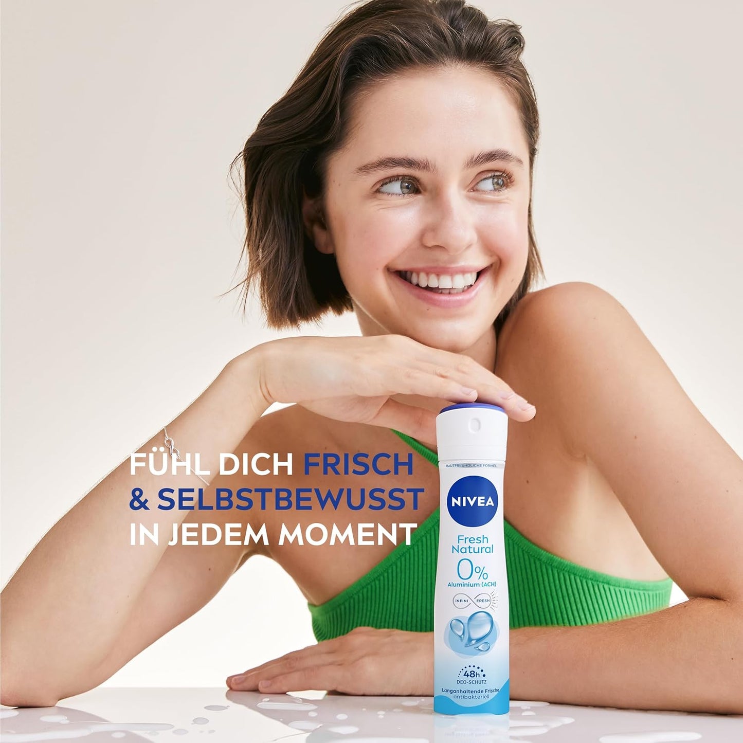 NIVEA Fresh Natural Deo Spray, Deo Ohne Aluminium (ACH) Mit Sanfter Pflege, Antibakterielles Deodorant Mit 48H Schutz Und Einzigartiger INFINIFRESH Formel (150 Ml)