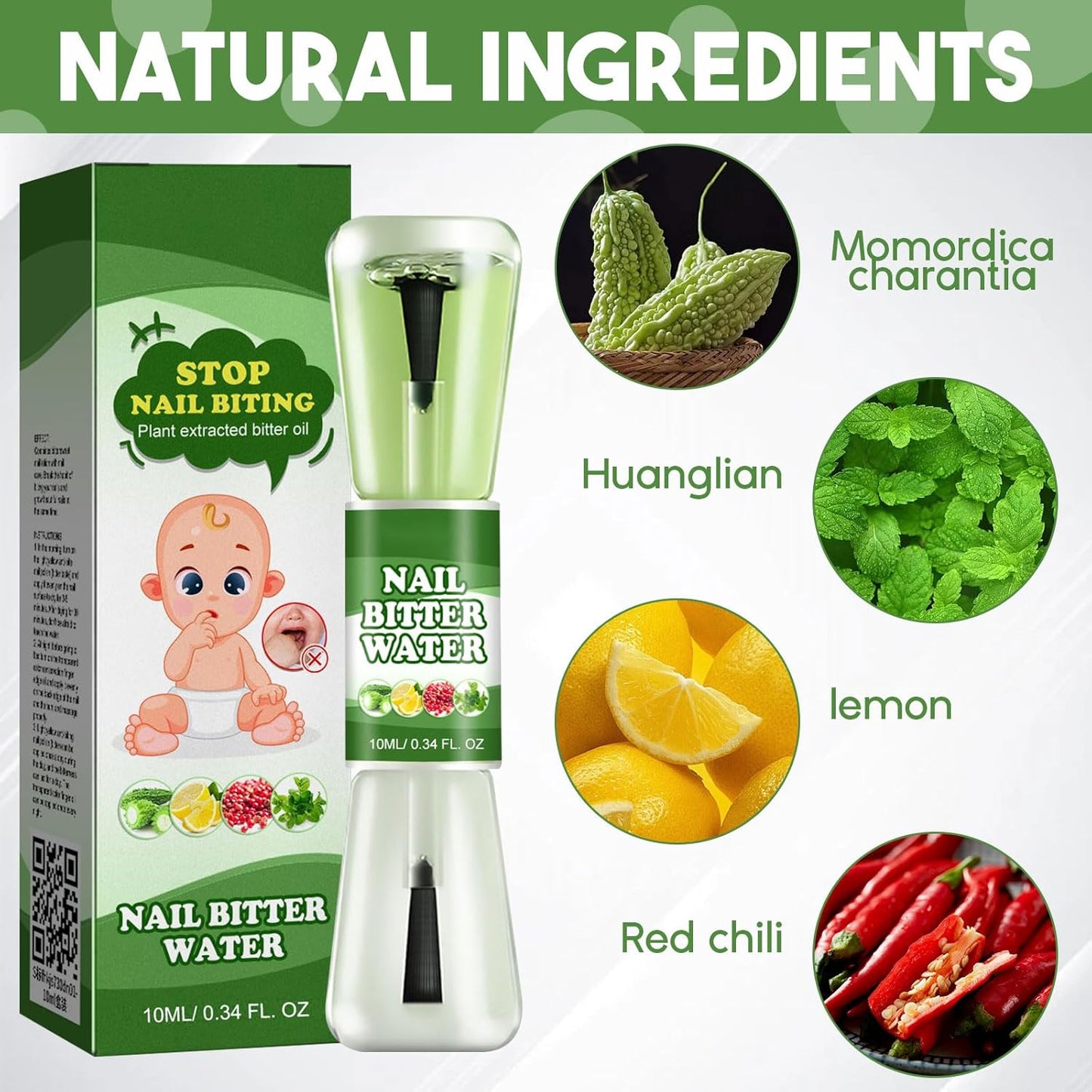 Anti Nagelkauen Nagellack,Nagellack Gegen Nägelkauen,(10Ml) Bitter Nail Nagellack,Nagel Kau-Stop Für Kinder & Erwachsene,Effektives Mittel Zum Stoppen Von Fingernägel Kauen