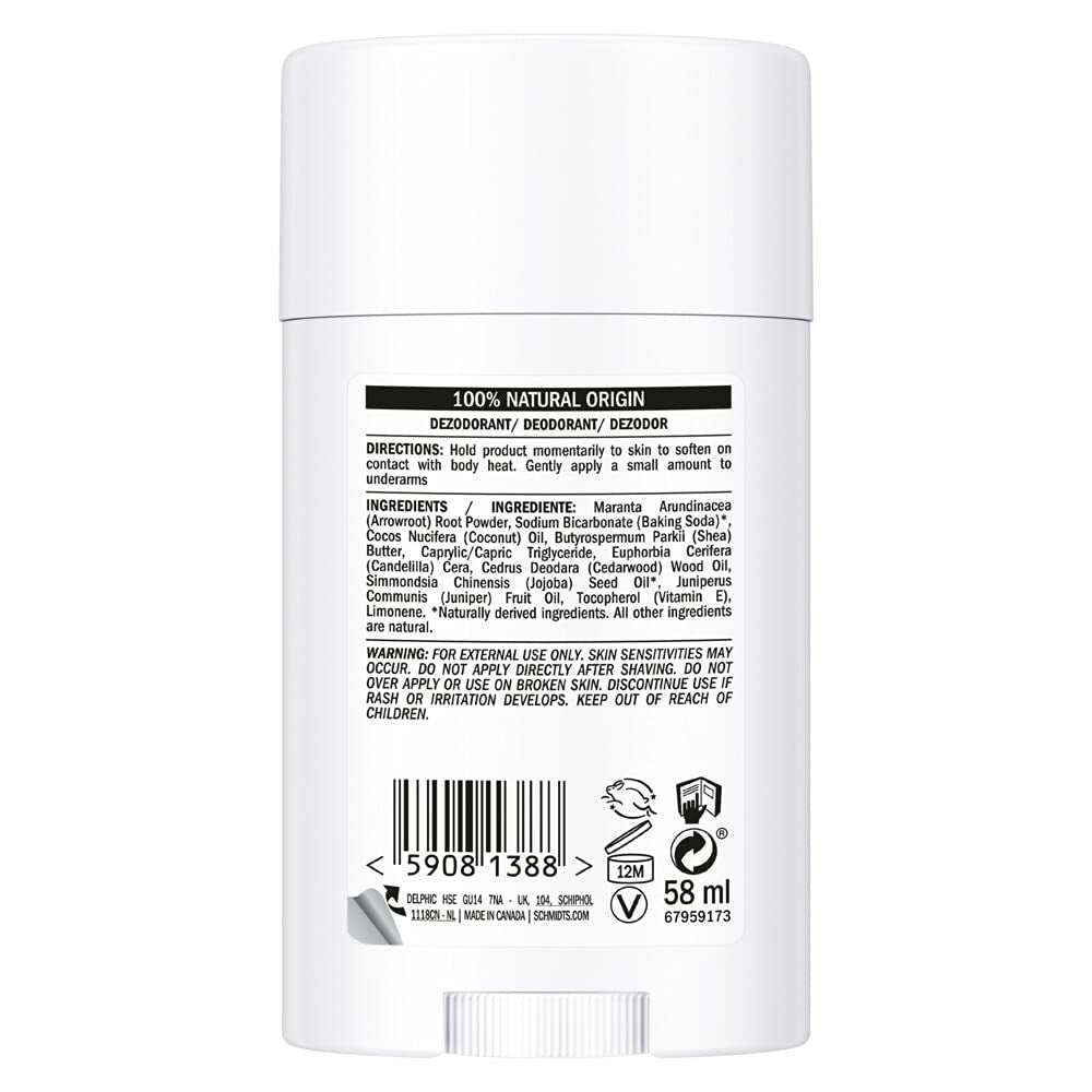 Schmidt'S Deodorant Stick Cedarwood & Juniper, 75 G