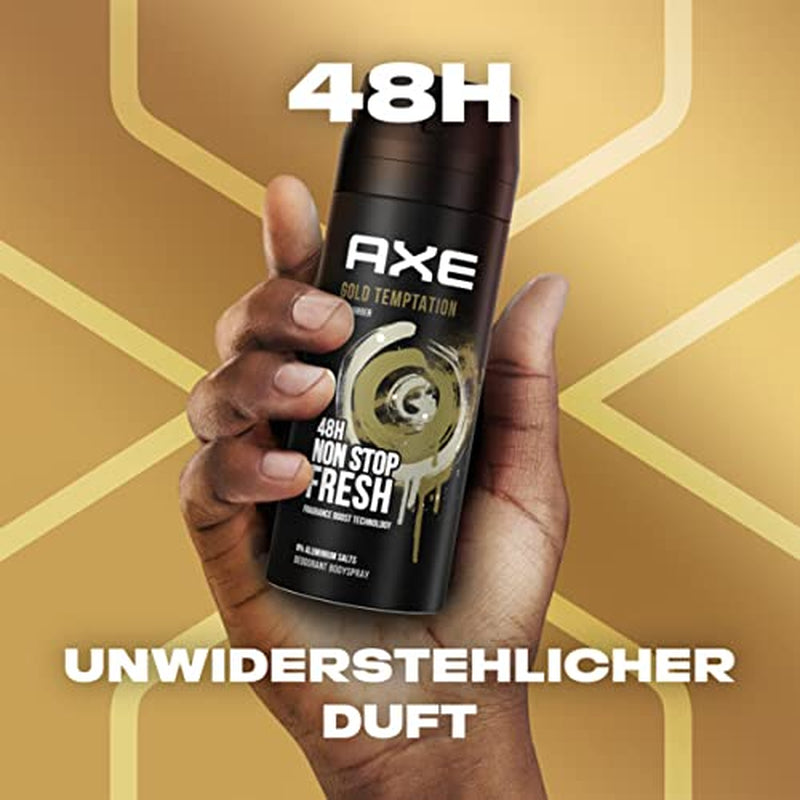 Axe Bodyspray Gold Temptation Ohne Aluminiumsalze 6X 150Ml