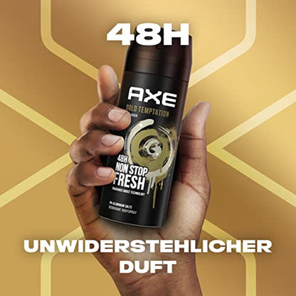 Axe Bodyspray Gold Temptation Ohne Aluminiumsalze 6X 150Ml