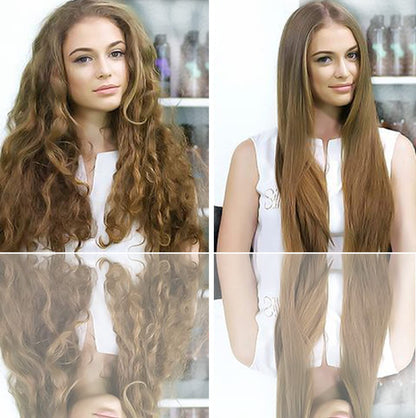 Gold Label Professional Brazilian Keratin Blowout Hair Treatment Super Enhanced Formula Specifically Designed for Coarse, Curly, Black, African, Dominican, and Brazilian Hair Types 240Ml