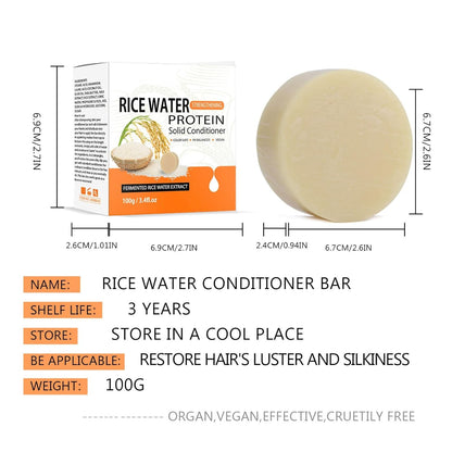 Reisshampoo Bar, Reiswasser Shampoo Bars, Rice Water for Hair Shampoo Bar, 2 in 1 Reiswasser-Shampoo- Und Conditioner-Riegel, Anti-Haarausfall Reis Shampoo Bar, Für Haarwachstum & Stärkung