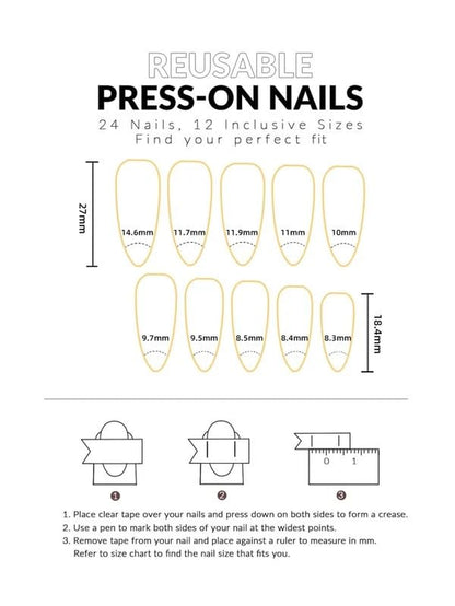 Mouyouglow Press on Nails Kurz,Almond Nude Blau French Chrome 3D Rot Gold Rib Cool Y2K Coquette Fake Nails Mit Nagelkleber,Goldene Red Blue Künstliche Fingernägel