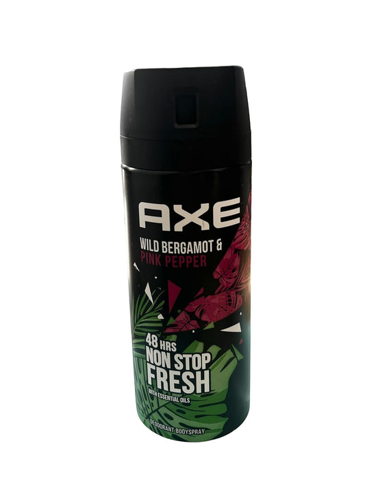 Axe, 3Er Pack Men Deodorantbody Spray"Wild Fresh Bergamot Pink Pepper" 150Ml, Frisch, 450 Ml, (Pack of 3)