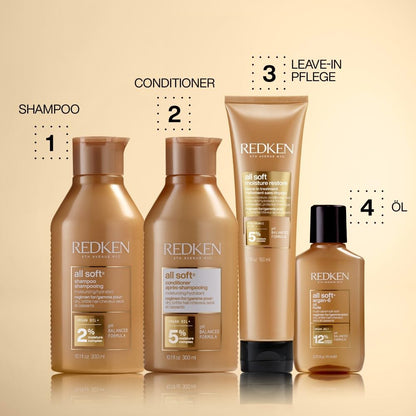 Redken Spülung Für Trockenes Und Brüchiges Haar, Belebt Und Hydratisiert, Mit Fettsäuren, Antioxidantien Und Argan-Öl, All Soft Conditioner