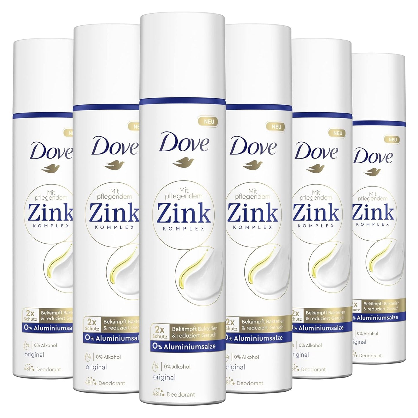 Dove Deo Spray Original Deo Ohne Aluminium Mit Pflegendem Zink-Komplex 100 Ml 1 Stück