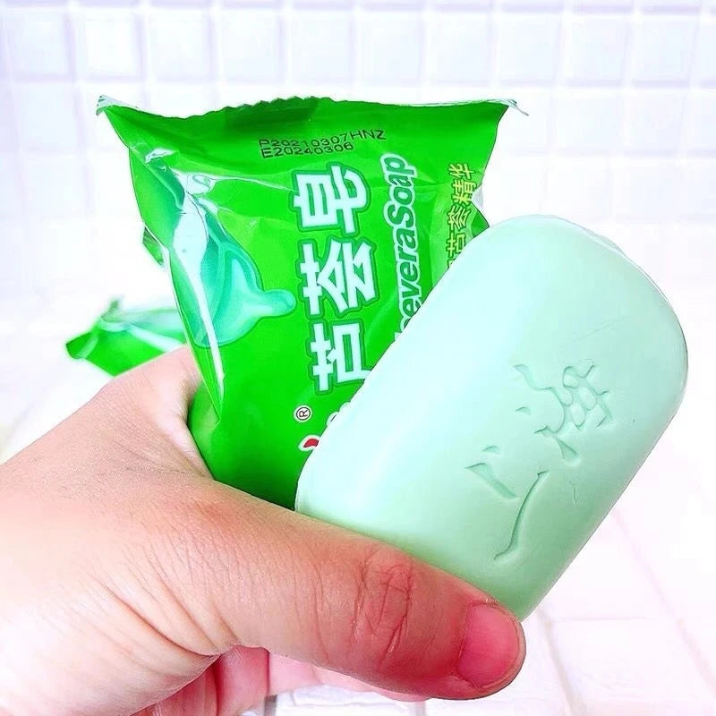 5PCS 99% Aloe Soothing Gel Aloe Vera Gel Skin Care Moisturizing Body and Face Soap Gel 85G