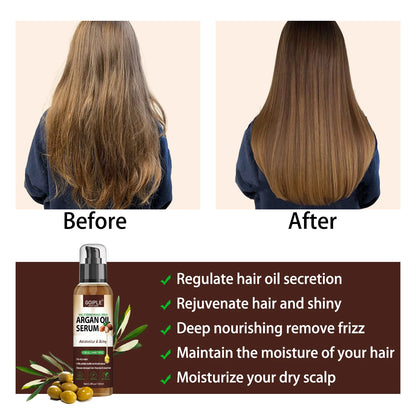 100Ml Natural Argan Oil Hair Serum Repair Strengthening Moisturize Shiny Hair Healthy Scalps Treatment Care Conditioner
