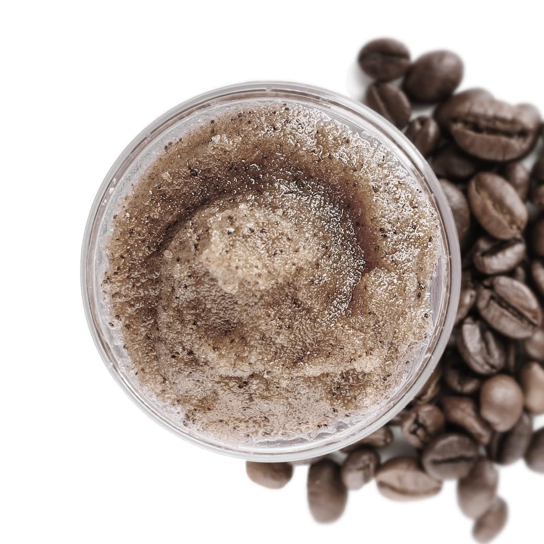 Clarena - Körperpeeling Damen - Dichtes Grobes Body Scrub - Anticellulite Body Peeling 250 Ml - Sugar Scrub - Sheabutter Creme - Traubenöl Duschpeeling - Kaffeepulver Exfoliating Scrub