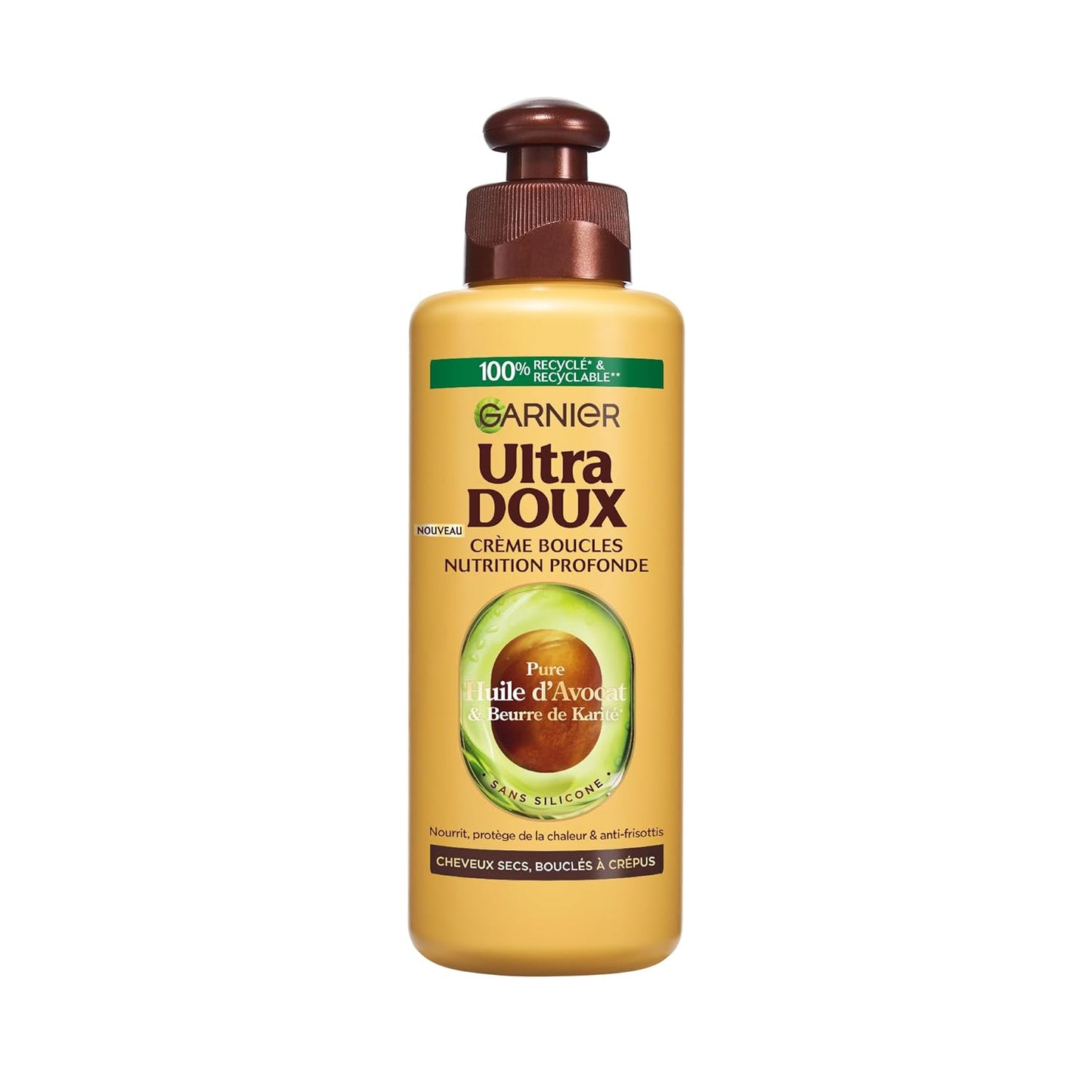 Garnier Ultra Doux Mit Avocadoöl Und Sheabutter – Pflegecreme Ohne Ausspülen, Gelocktes Bis Lockiges Haar, 200 Ml