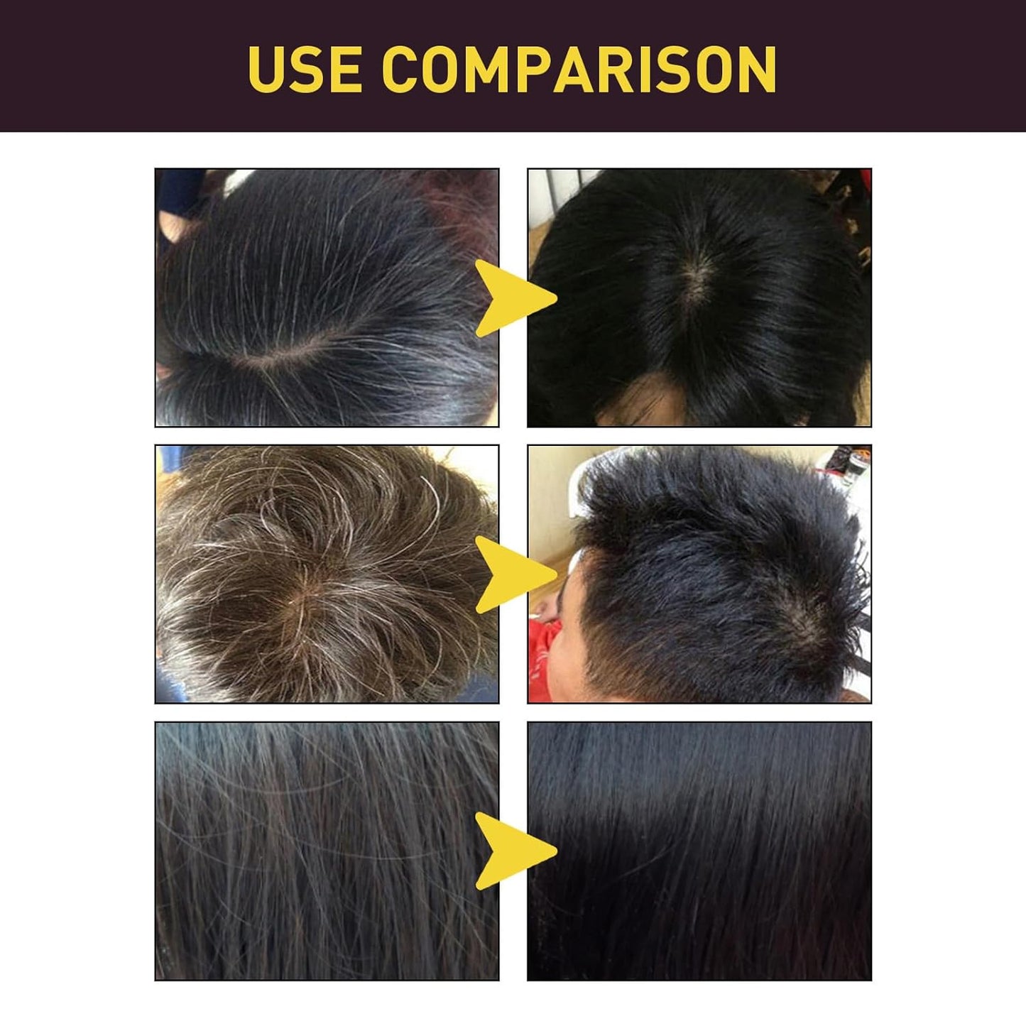 Haarfärbeshampoo, 500Ml Shampoo Für Gefärbtes Haar, Glättendes Shampoo, Hair Dye Shampoo 3-In-1, Reinigendes & Reparierendes Shampoo, Braun, Magic Hair Shampoo