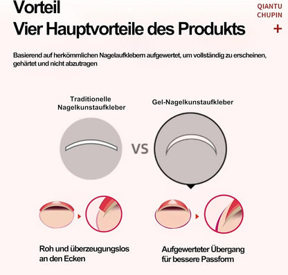 20Stk Nagellack Aufkleber, UV Nagelfolie Für Hände, Full Wraps Nagelaufkleber Led-Lampe Erforderlich Cured Gel Nail Strips Mit Nagelfeile Und Stick Für Frauen (Pink French, 24X)