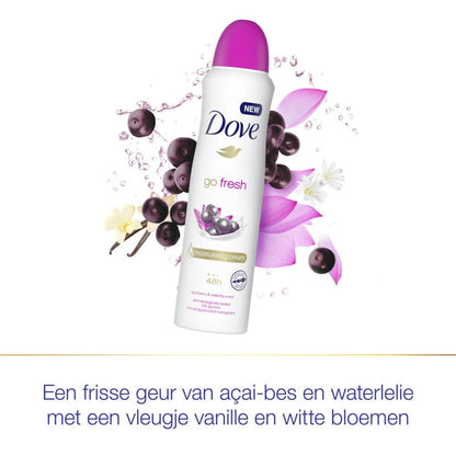 Dove Go Fresh Acai Lufterfrischer, 150 Ml X 6