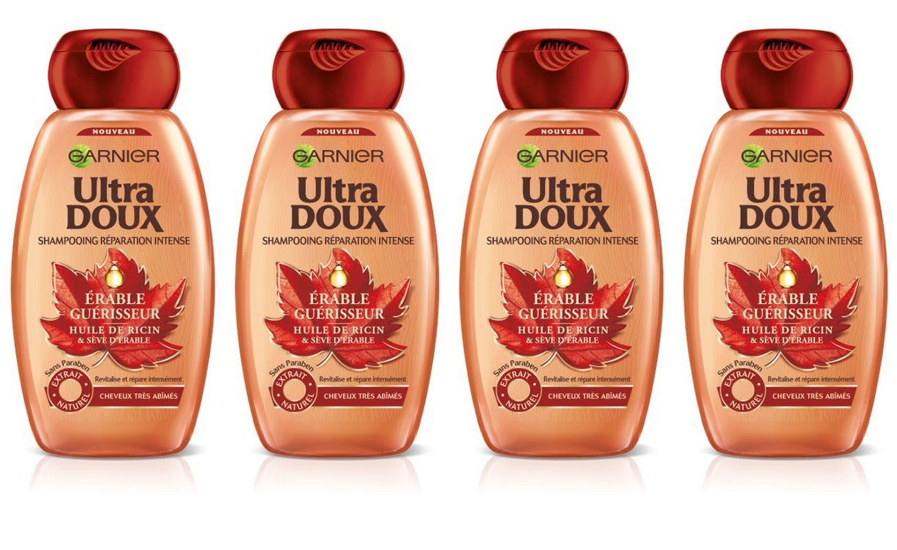 Garnier Ultra Soft Shampoo Für Intensives Reparieren Von Ahornholz, 4 Stück