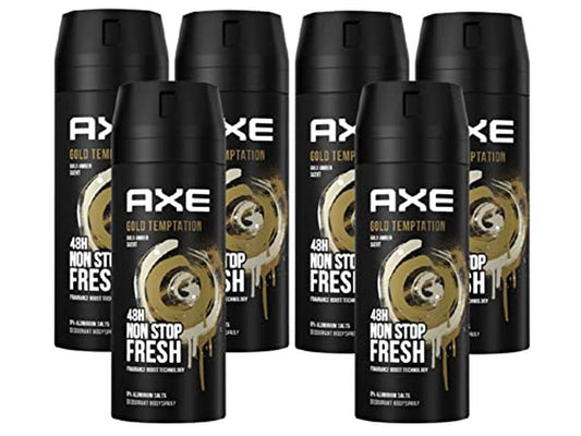 Axe Bodyspray Gold Temptation Ohne Aluminiumsalze 6X 150Ml