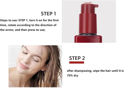 Anti-Frizz-Haarseren - Natürlich Duftende Pflanzenextrakte Haarreparaturseren - 200 Ml Haarreparaturseren Mit Praller Feuchtigkeitsessenz, Nährender Haaressenz, Frizz-Control-Haarpflege