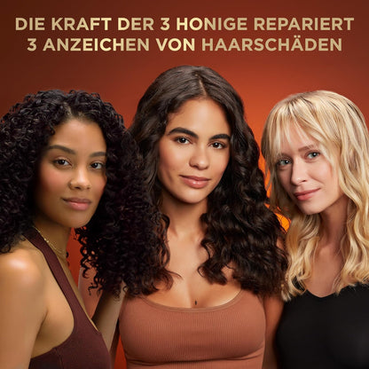 Garnier Wahre Schätze Haarpflege-Set Mit Akazienhonig, Manuka Und Lavendel, Honig-Schätze Shampoo (250 Ml), Spülung (200 Ml), 1-Minute Haarkur (340 Ml), 3-Teilig