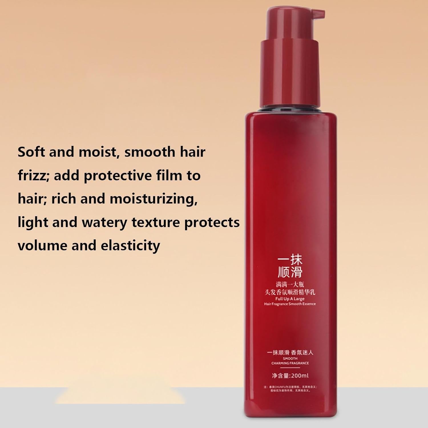 Anti-Frizz-Haarseren - Natürlich Duftende Pflanzenextrakte Haarreparaturseren - 200 Ml Haarreparaturseren Mit Praller Feuchtigkeitsessenz, Nährender Haaressenz, Frizz-Control-Haarpflege