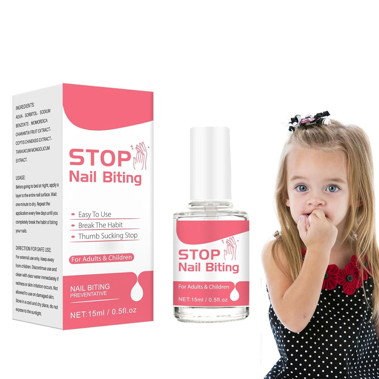 Stop Nägelkauen Nagellack - Daumenlutschen Stop Nails Polish - anti Nagelkauen,No Bite Nagellack Für Erwachsene Und Kinder,Gegen Fingernägel Beißen - Schnelle Und Einfache Anwendung (1PCS, One Size)