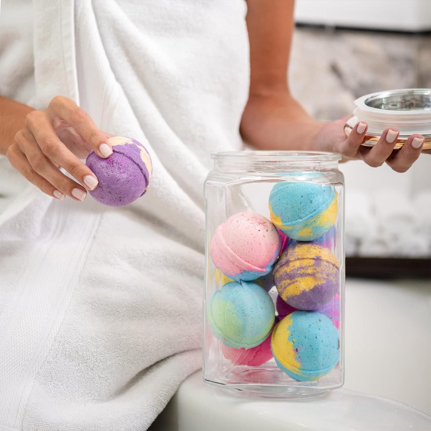 Bath Bomb Gift Set for Body to Soak, Nourish & Relax, 6 Ct.
