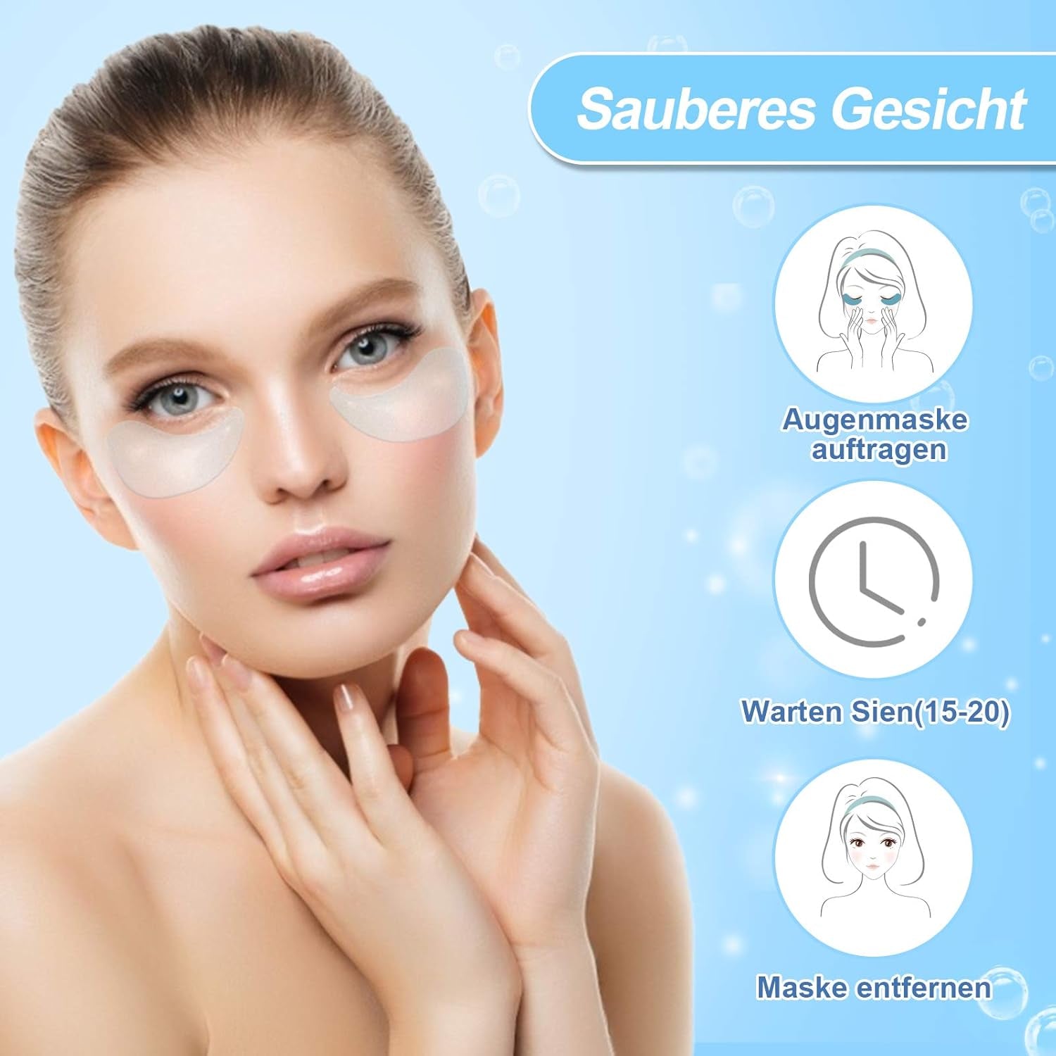 Lictin 30 Paar Collagen Augenpads Eye Pad Mask Gegen Augenringe anti Aging Augenpflege Eye Mask Feuchtigkeit Spendende anti Falten Eye Pad