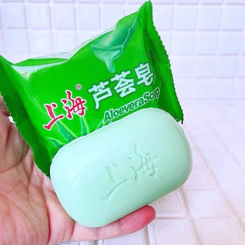 5PCS 99% Aloe Soothing Gel Aloe Vera Gel Skin Care Moisturizing Body and Face Soap Gel 85G