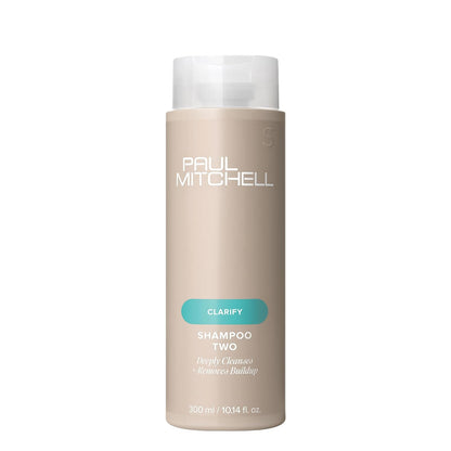 Paul Mitchell Shampoo Two - Clarifying Shampoo Reinigt Fettiges Haar Und Fettige Kopfhaut, Tiefenreinigung Für Die Haare in Salon-Qualität, 300 Ml