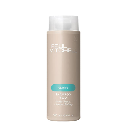 Paul Mitchell Shampoo Two - Clarifying Shampoo Reinigt Fettiges Haar Und Fettige Kopfhaut, Tiefenreinigung Für Die Haare in Salon-Qualität, 300 Ml