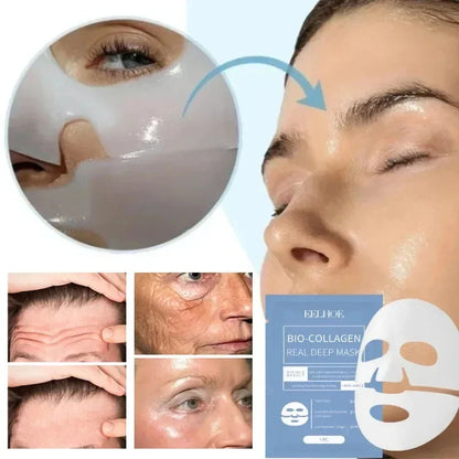 Collagen anti Wrinkle Facial Mask Fade Face Fine Line Lift Firm Skin Anti-Aging Moisturizing Brighten Skin Care Korean Cosmetics