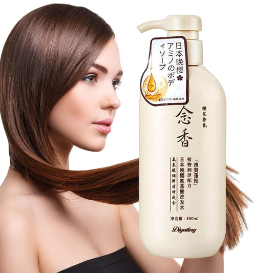 Japanisches Shampoo Und Spülung | Sakura Japanisches Shampoo Gegen Haarausfall - 300 Ml Nährendes Kopfhaut- -Shampoo, Feuchtigkeitsspendendes Reparatur- -Haarwuchs-Shampoo Für Tief Genährtes
