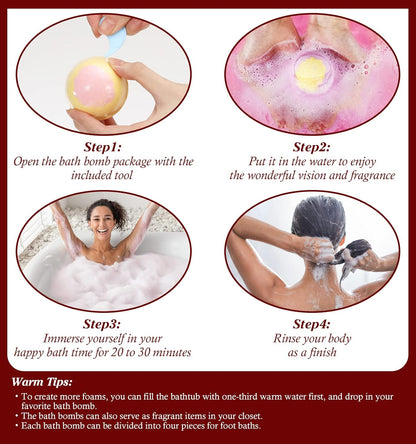 12 Pack Bath Bombs with Surprise Toys Inside, 2.6 Lbs Organic Bath Bombs for Kids, Bubble Bath Bomb Gift Set, Natural Handmade Fizzy Balls Kit Great Gift for Christmas