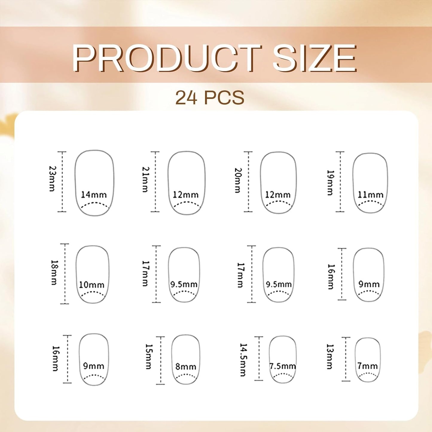 24 Stück Press on Nails Mandel 3D Legierung Kreuz Design Schwarz Französische Spitze Mittel Mit Design Passgenau Acryl Falscher Nagel Set